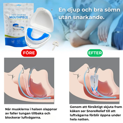 SnoreRelief® - Eliminiera snarkandet & sömnapné för en djupare och bättre sömn