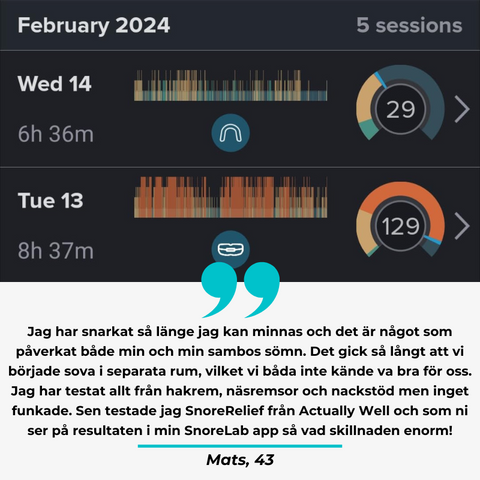 SnoreRelief® - Eliminiera snarkandet & sömnapné för en djupare och bättre sömn